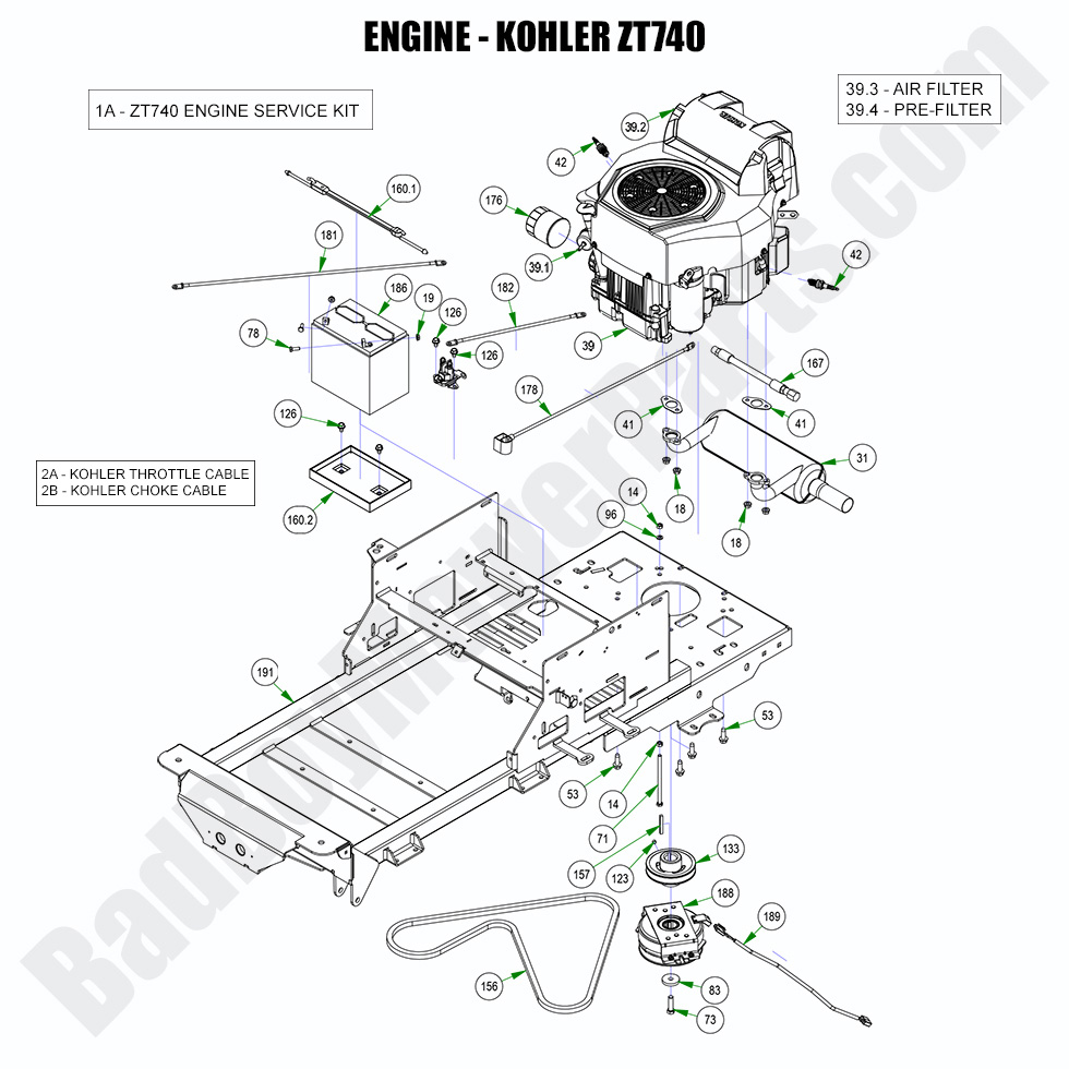 3093 - Bad Boy Mower Parts Lookup > 2023 > ZT Elite Limited > Engine - Kohler ZT740